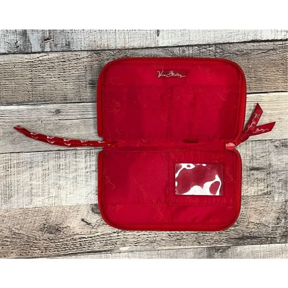 Vera Bradley "Nantucket Red" Hope‎ Toile Hidden Wristlet Wallet Quilted Fabric - Picture 4 of 8